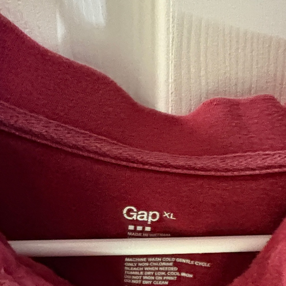GAP Burgundy and Yellow Striped Polo Shirt